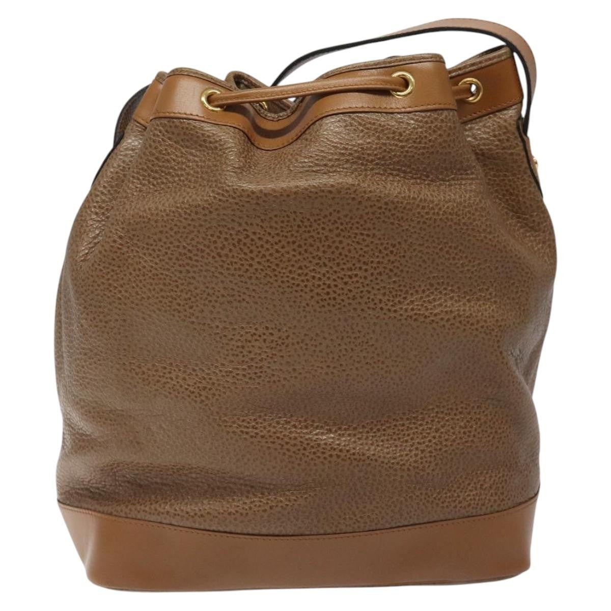 Christian Dior Vintage Leather Brown Leather Shoulder Bag Bag (Pre-Owned)