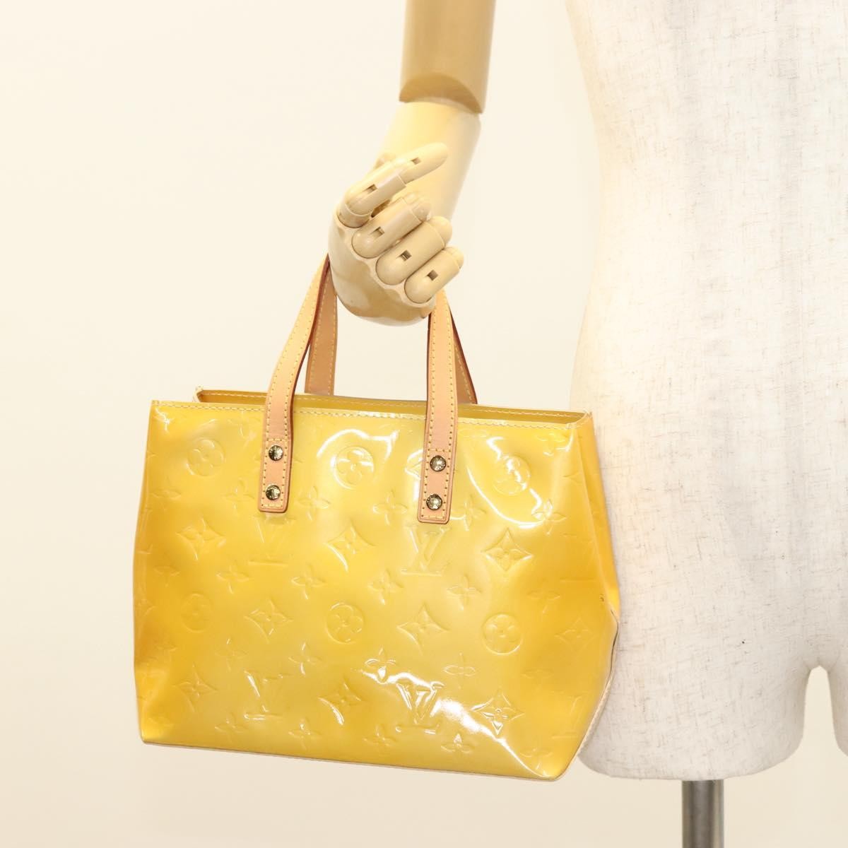 Louis Vuitton Reade Monogram Vernis Yellow Patent_Leather Handbag (Pre-Owned)