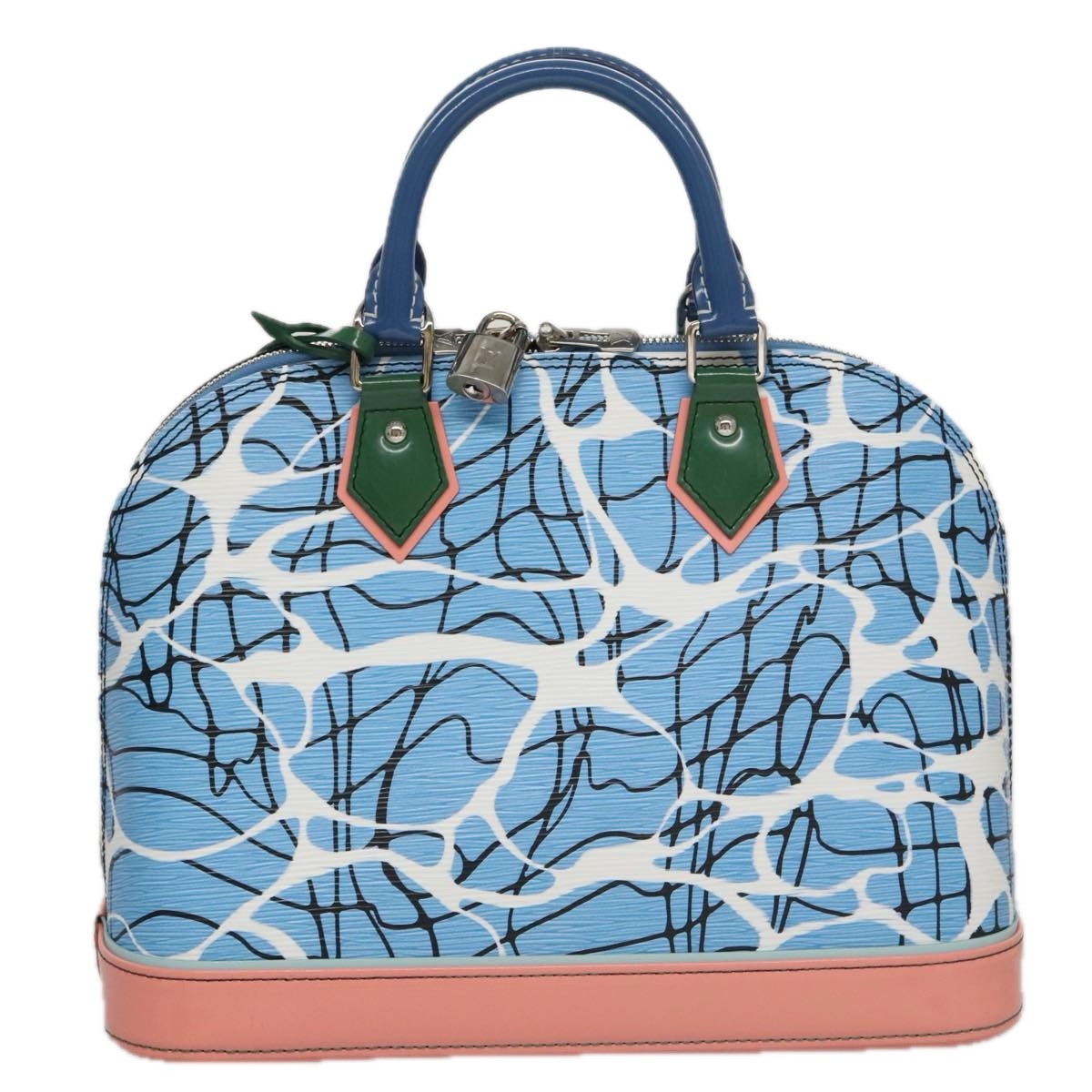 Louis Vuitton Alma Limited Edition Print Epi Leather Blue Leather Handbag (Pre-Owned)
