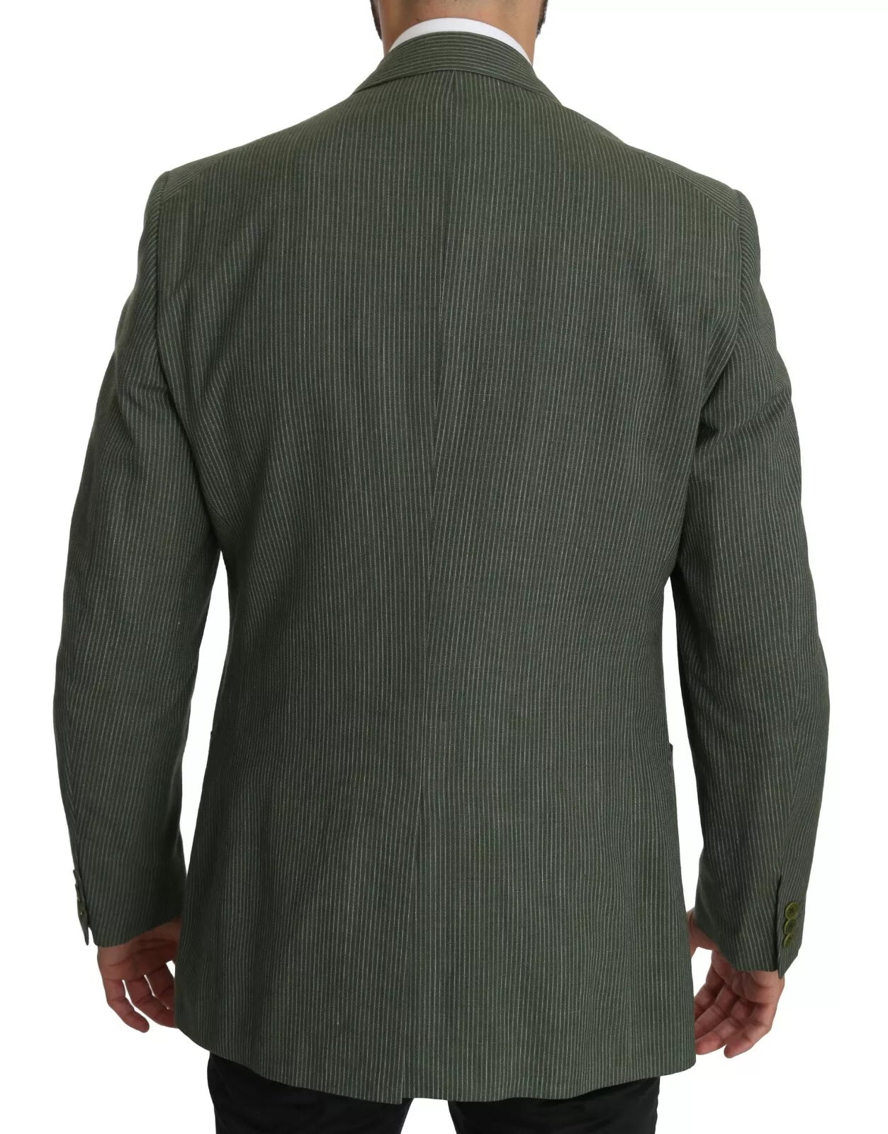 Romeo Gigli Green Linen Blazer One Piece Single Breasted Men's Jacket