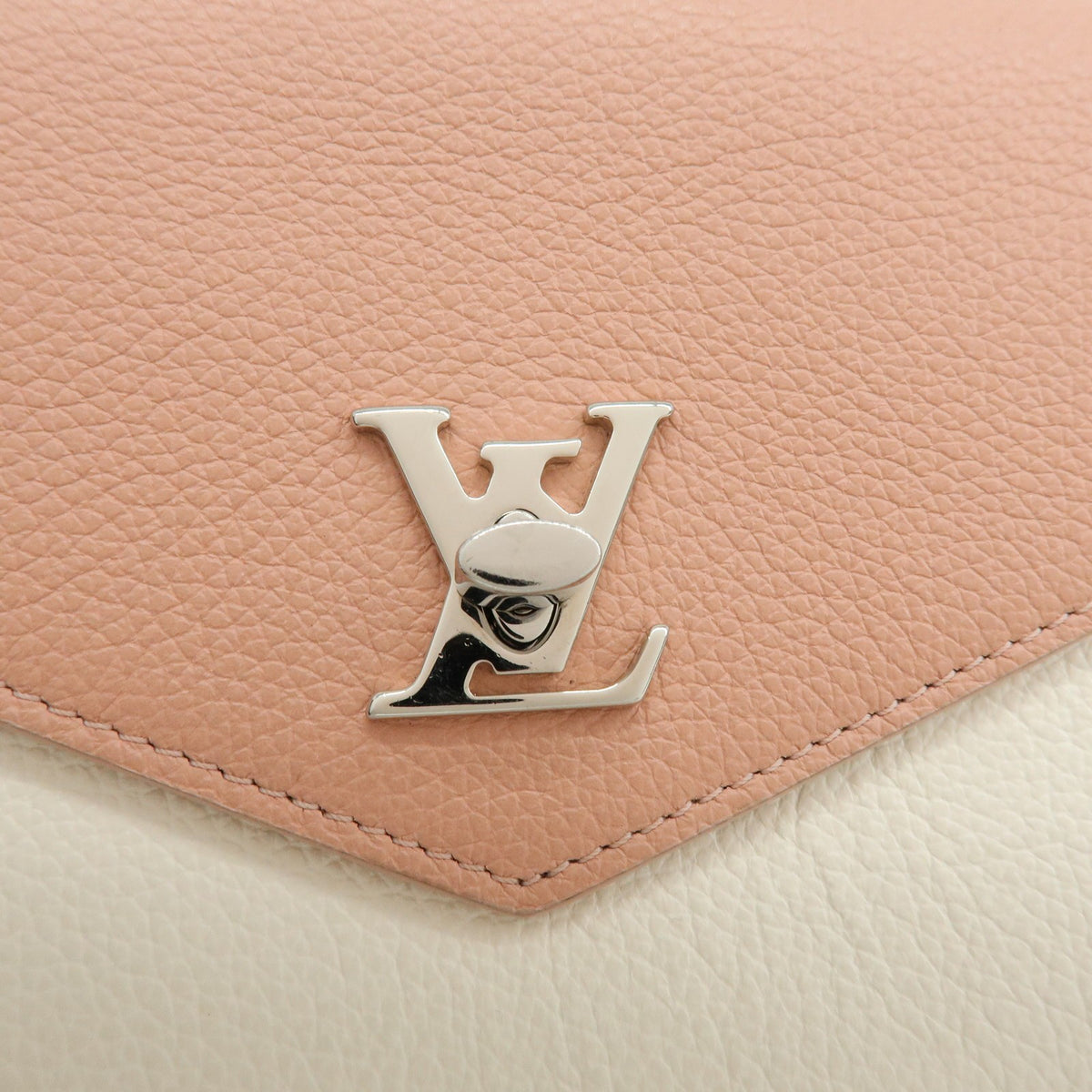 Louis Vuitton Mylockme Chain Pochette Leather Pink Leather Clutche & Pouche Bag (Pre-Owned)