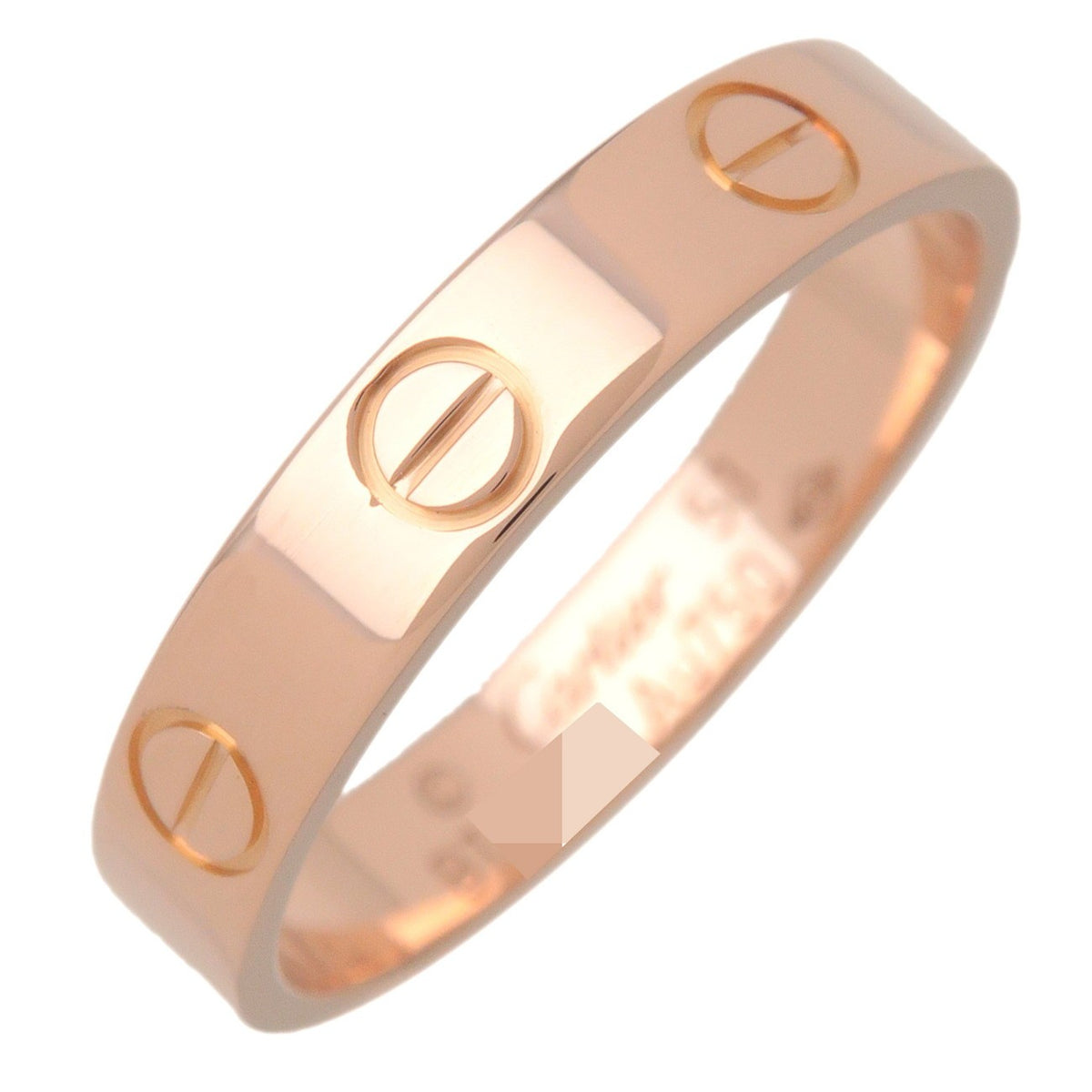 Cartier Love Band 18K Rose Gold Pink Rose_Gold Ring Jewelry (Pre-Owned)