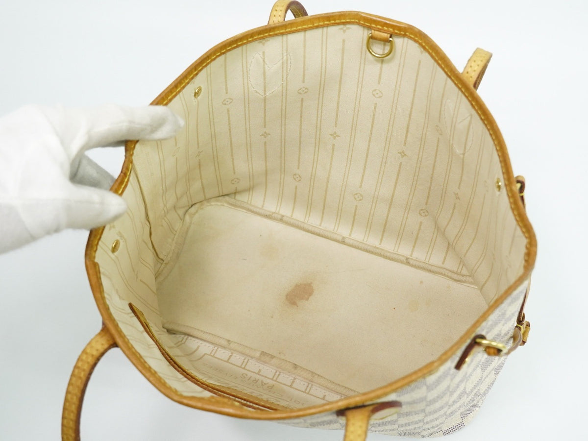 Louis Vuitton Neverfull Damier Beige Canvas Tote Bag Bag (Pre-Owned)