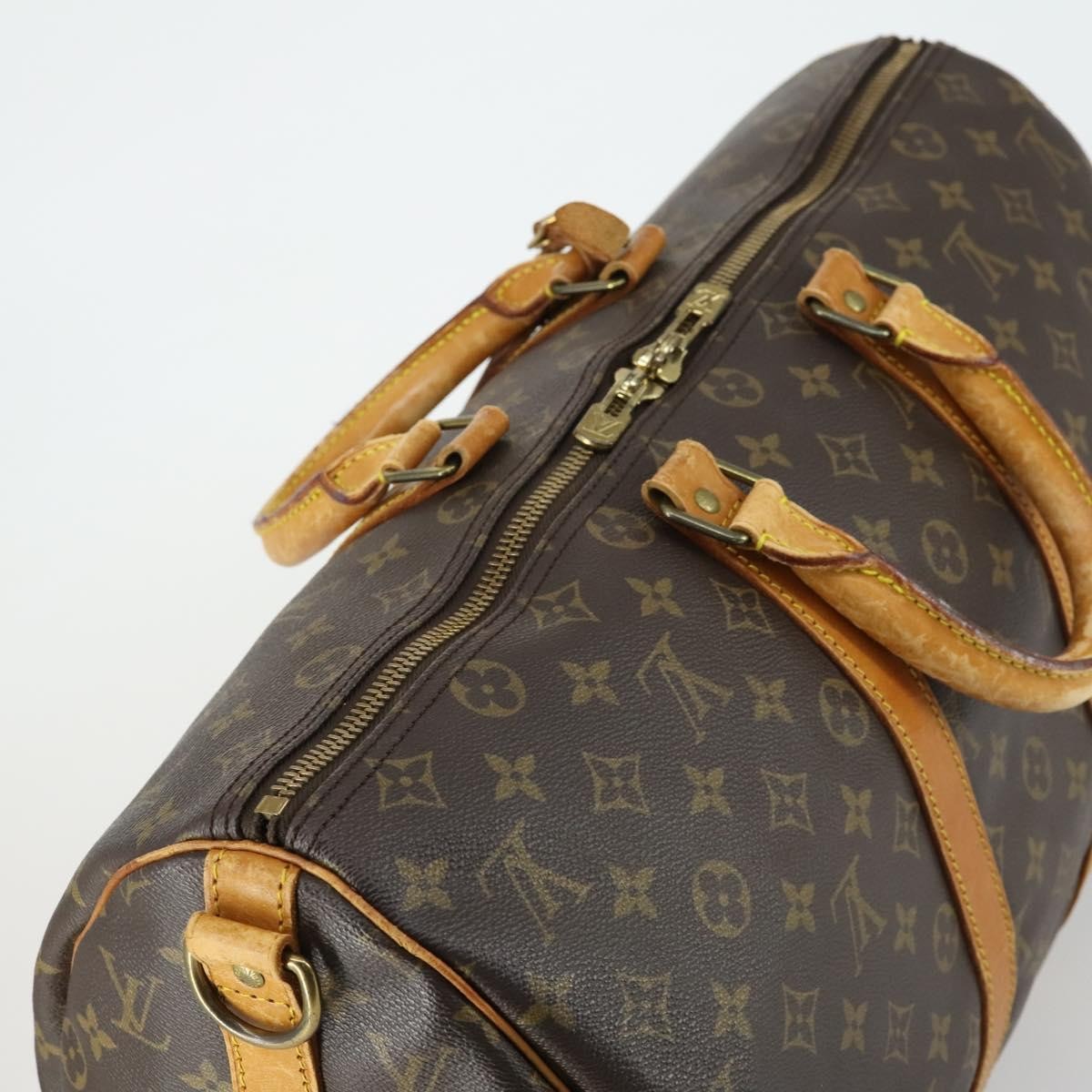 Louis Vuitton Keepall Bandouliere Monogram Canvas Brown Canvas Travel Bag Bag (Pre-Owned)