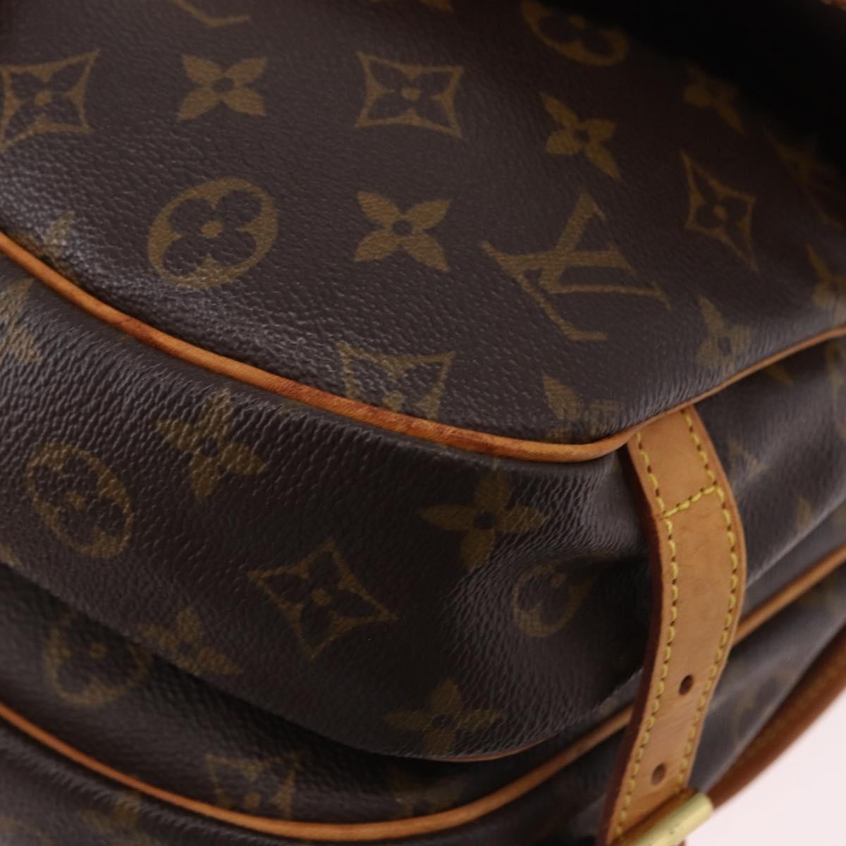 Louis Vuitton Saumur Monogram Brown Canvas Shoulder Bag Bag (Pre-Owned)