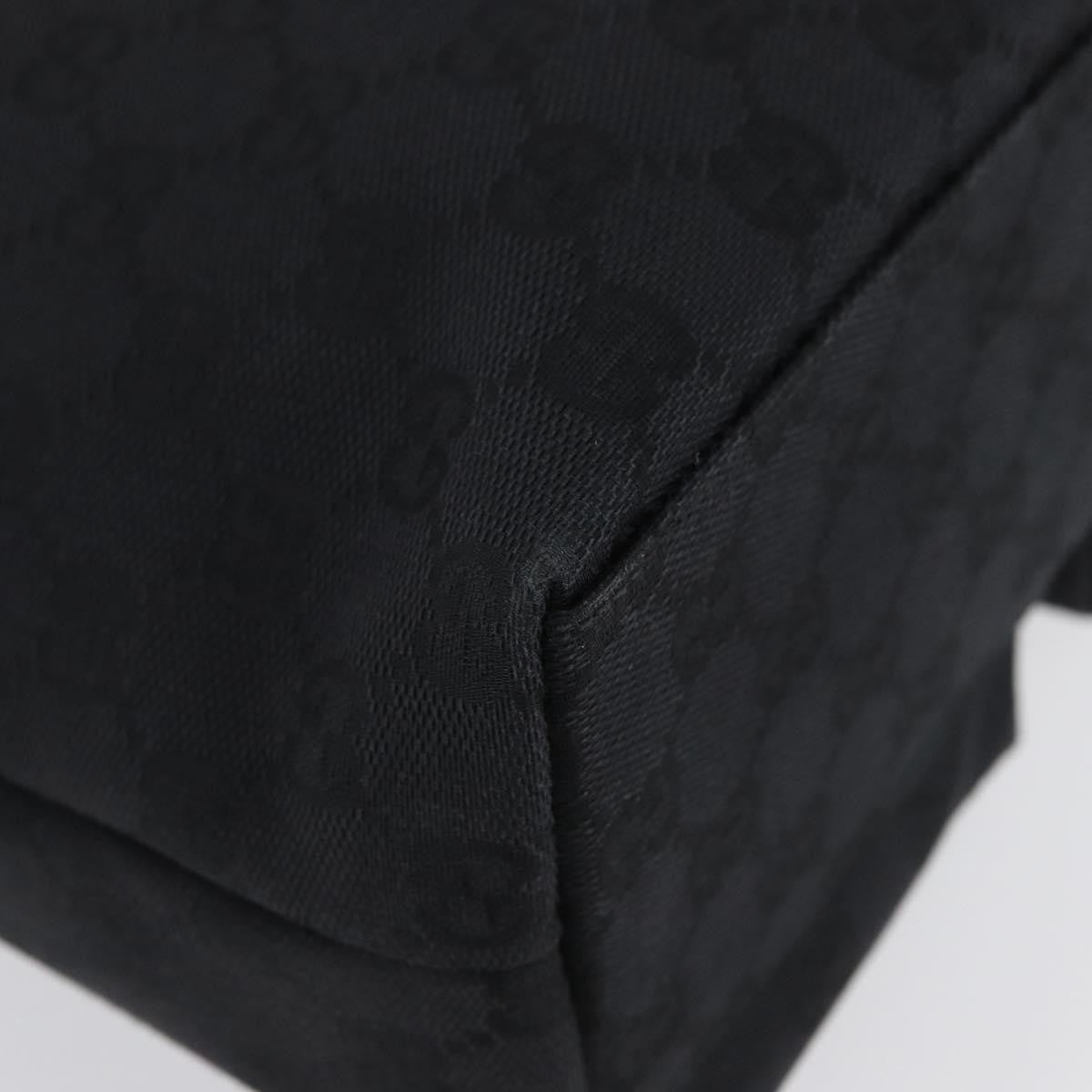 Gucci Double Pocket Tote Gg Canvas And Leather Black Canvas Handbag (Pre-Owned)