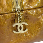 Chanel Luxury Line Gold Patent Leather Handbag (Pre-Owned)