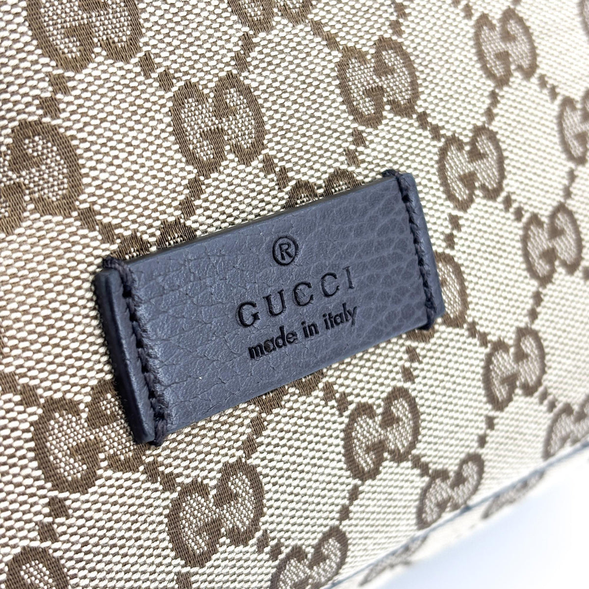 Gucci Drawstring Gg Canvas Black Canvas Backpack Bag (Pre-Owned)