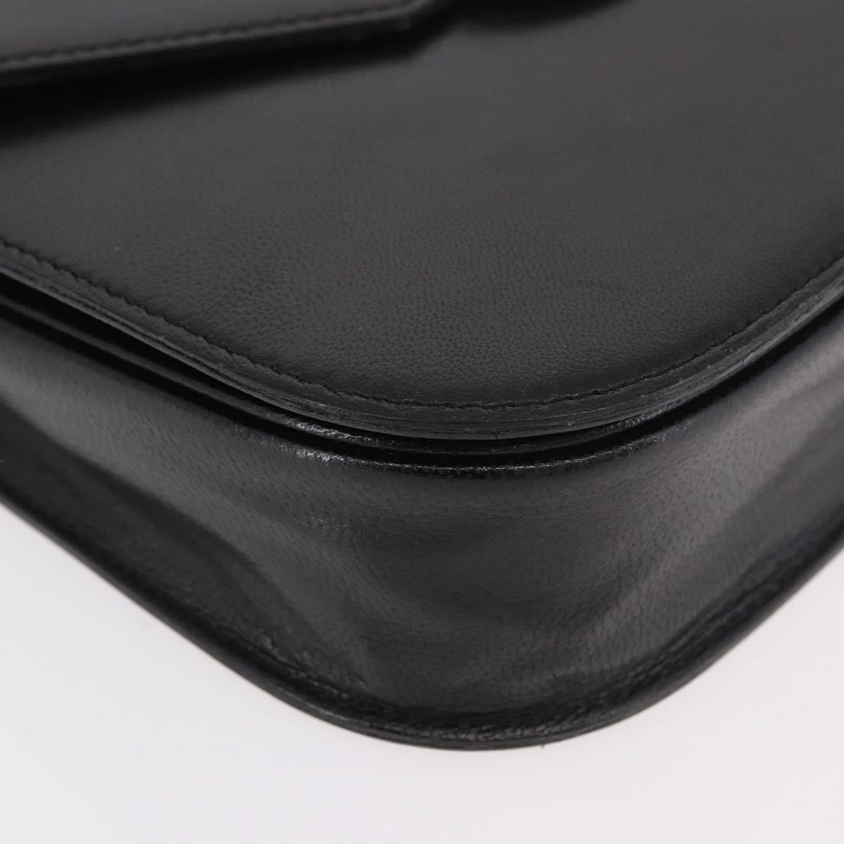 Saint Laurent Vintage Leather Black Leather Handbag (Pre-Owned)