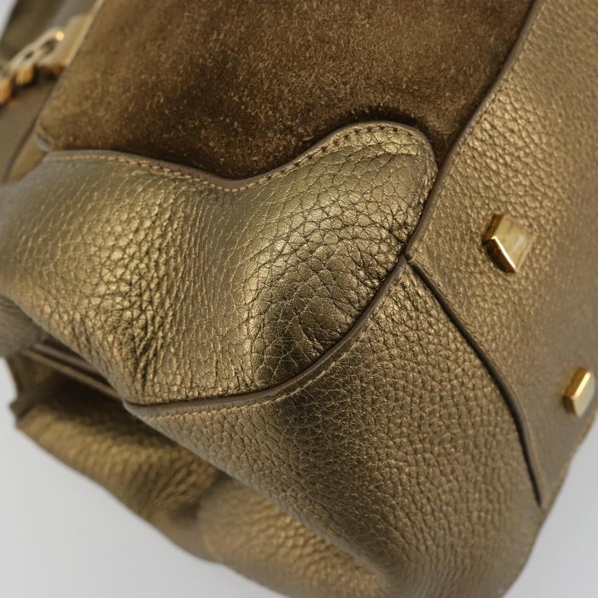 Cartier Chain Ladonia Shoulder Leather Gold Suede Tote Bag Bag (Pre-Owned)