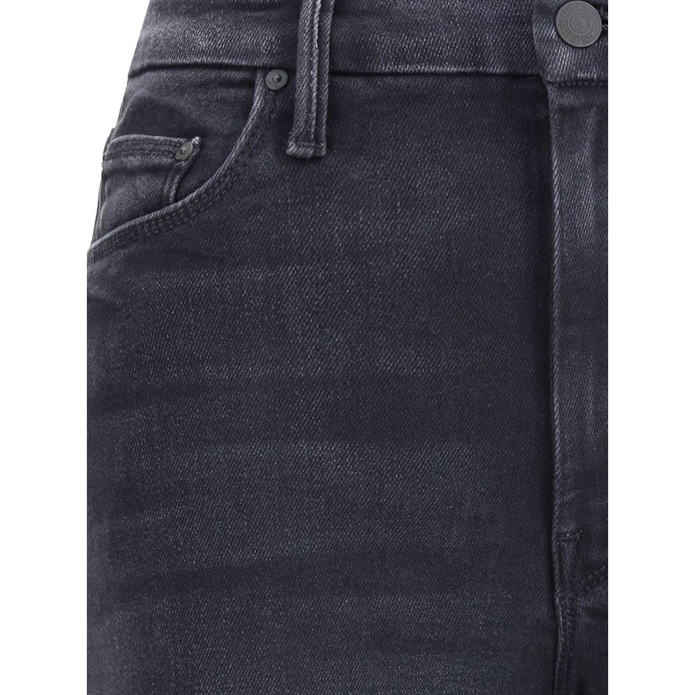 Mother Denim Black Cotton Jeans Women's Denim