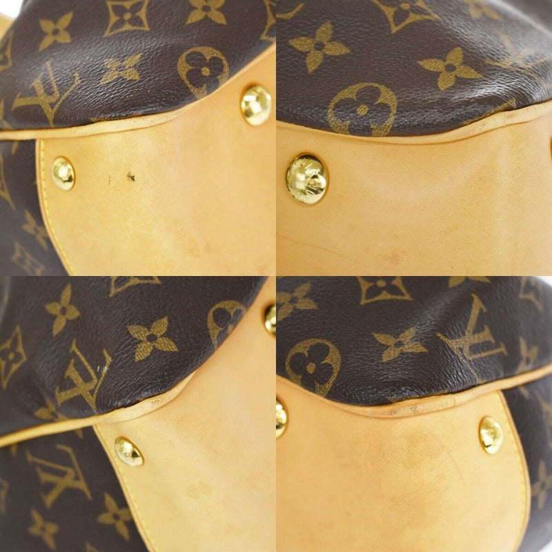 Louis Vuitton Boétie Brown Canvas Shoulder Bag (Pre-Owned)