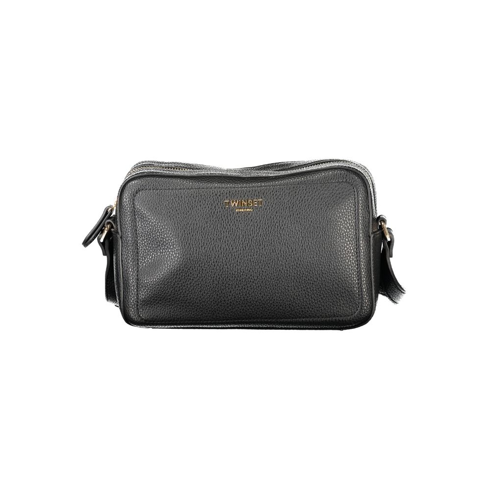 Twinset Black Polyurethane Women's Camera Women's Bag