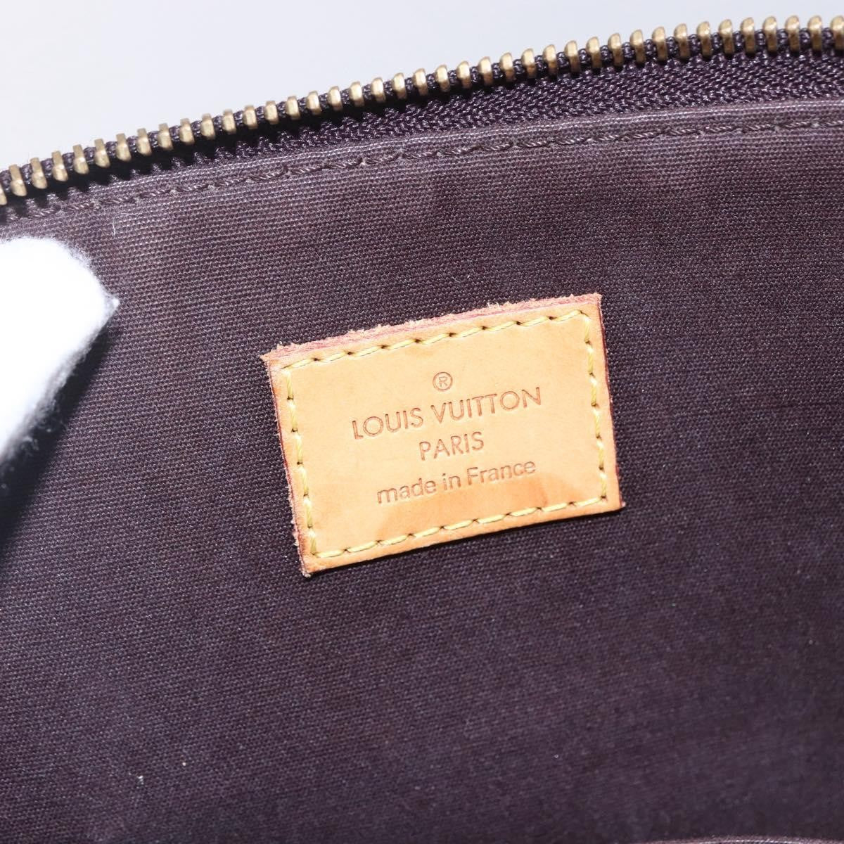 Louis Vuitton Bellevue Monogram Vernis Burgundy Patent_Leather Tote Bag Bag (Pre-Owned)