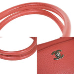 Chanel Cc Red Leather Shoulder Bag (Pre-Owned)