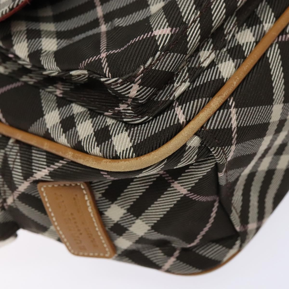 Burberry Nova Check Blue Label Canvas Brown Canvas Shoulder Bag Bag (Pre-Owned)