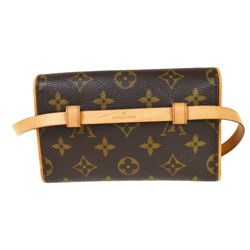 Louis Vuitton Florentine Brown Canvas Clutch Bag (Pre-Owned)