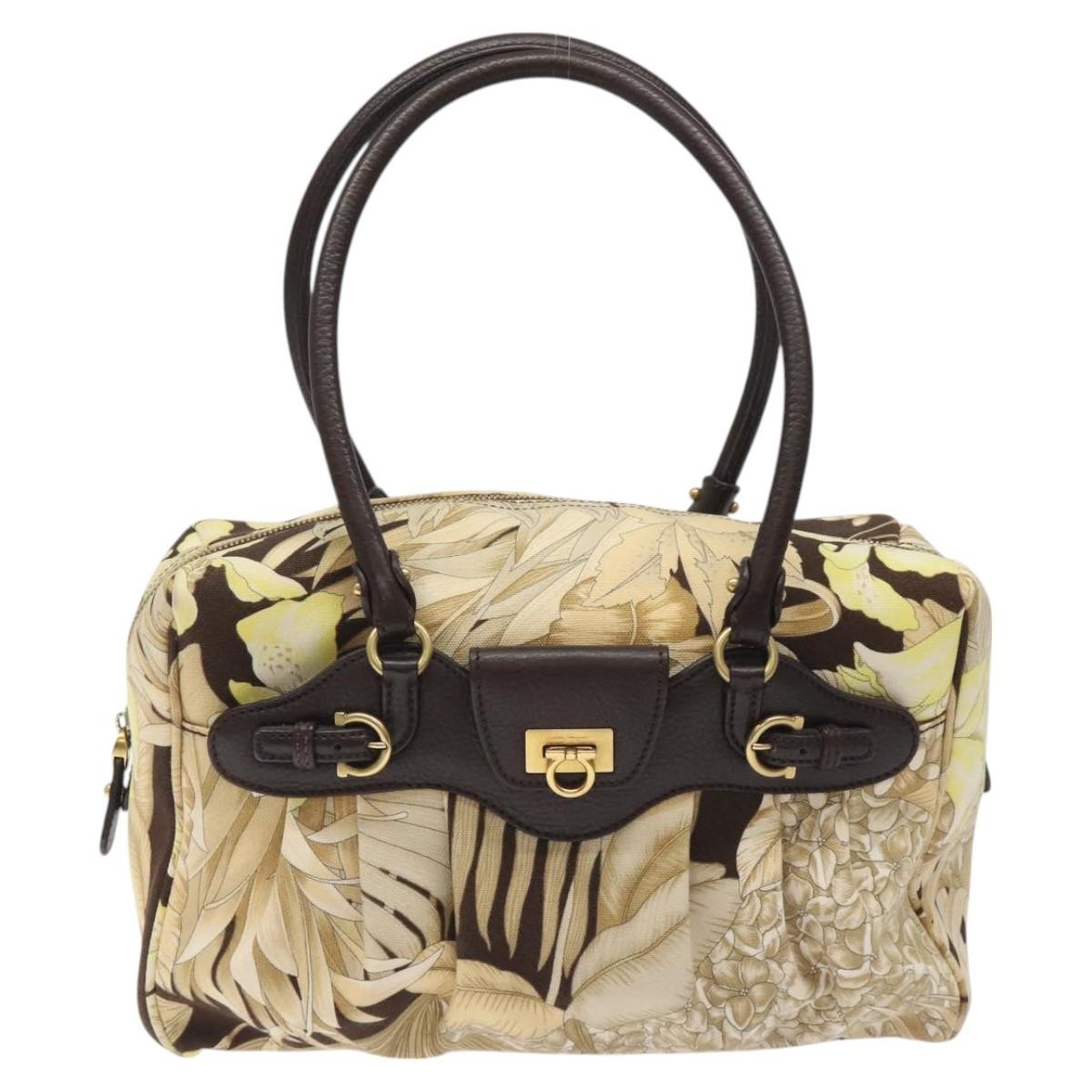 Salvatore Ferragamo Gancini Canvas Multicolour Canvas Shoulder Bag Bag (Pre-Owned)