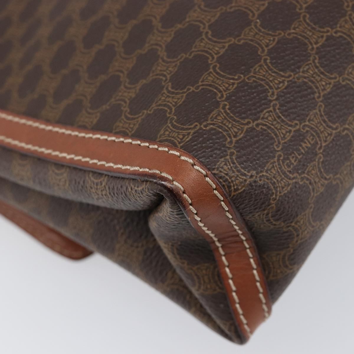 Celine Vintage Macadam Canvas Brown Canvas Backpack Bag (Pre-Owned)