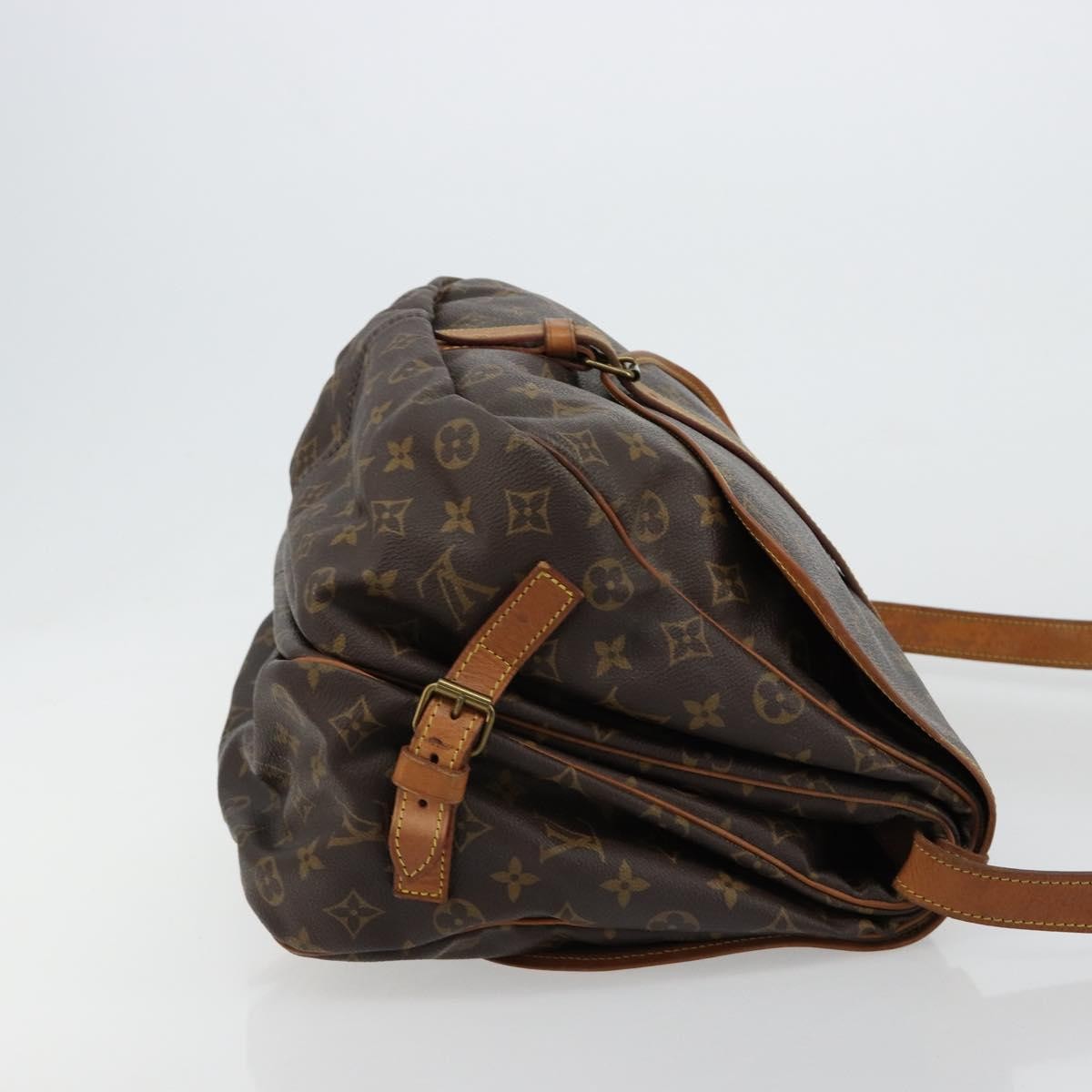 Louis Vuitton Saumur Monogram Canvas Brown Canvas Shoulder Bag Bag (Pre-Owned)