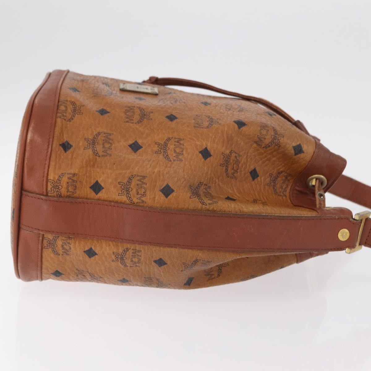 MCM Drawstring Leather Brown Leather Shoulder Bag Bag (Pre-Owned)