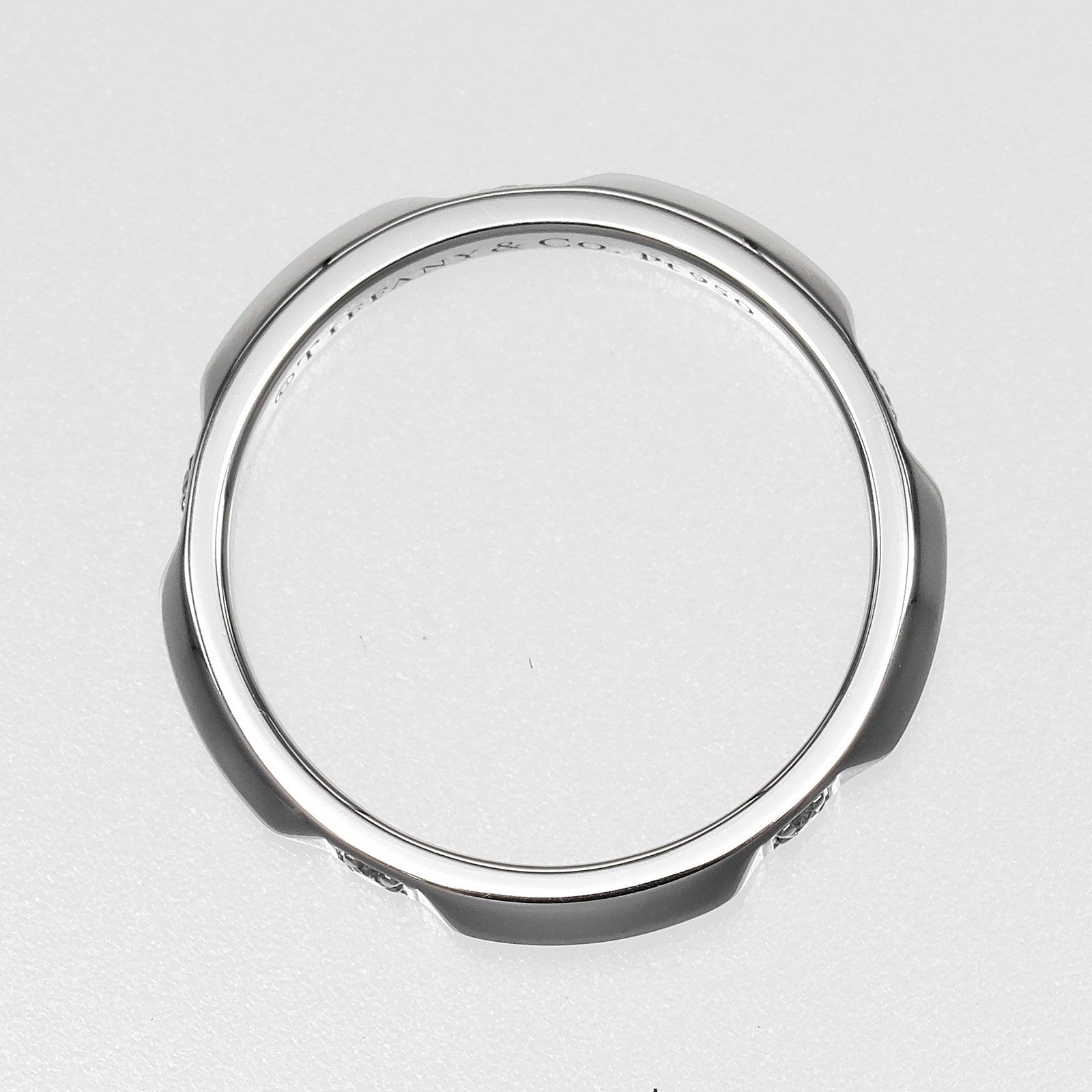 Tiffany & Co. True Band Platinum / 5Pdiamond Silver Platinum Ring Jewelry (Pre-Owned)
