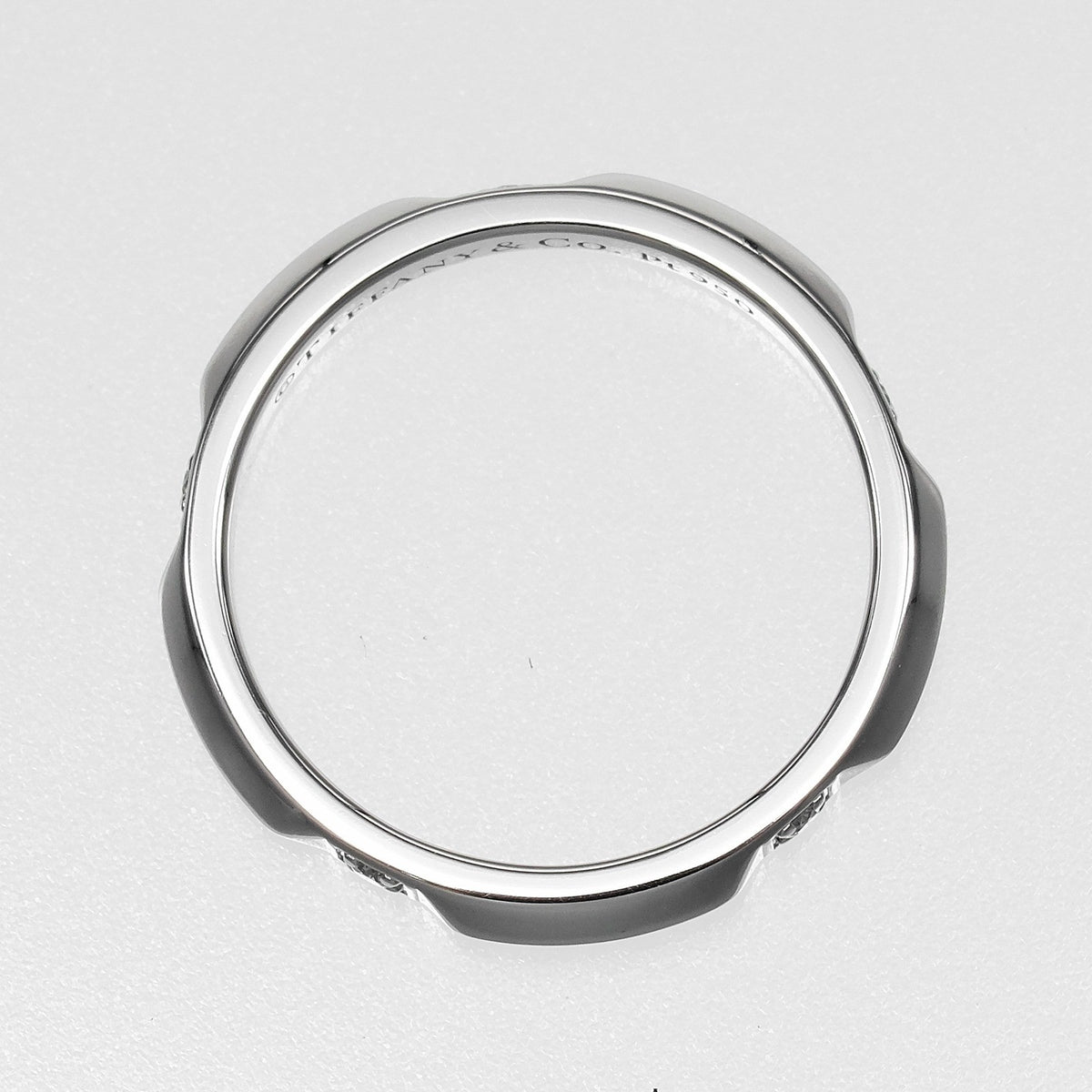 Tiffany & Co. True Band 18K Yellow Gold With Diamonds Silver Platinum Ring Jewelry (Pre-Owned)