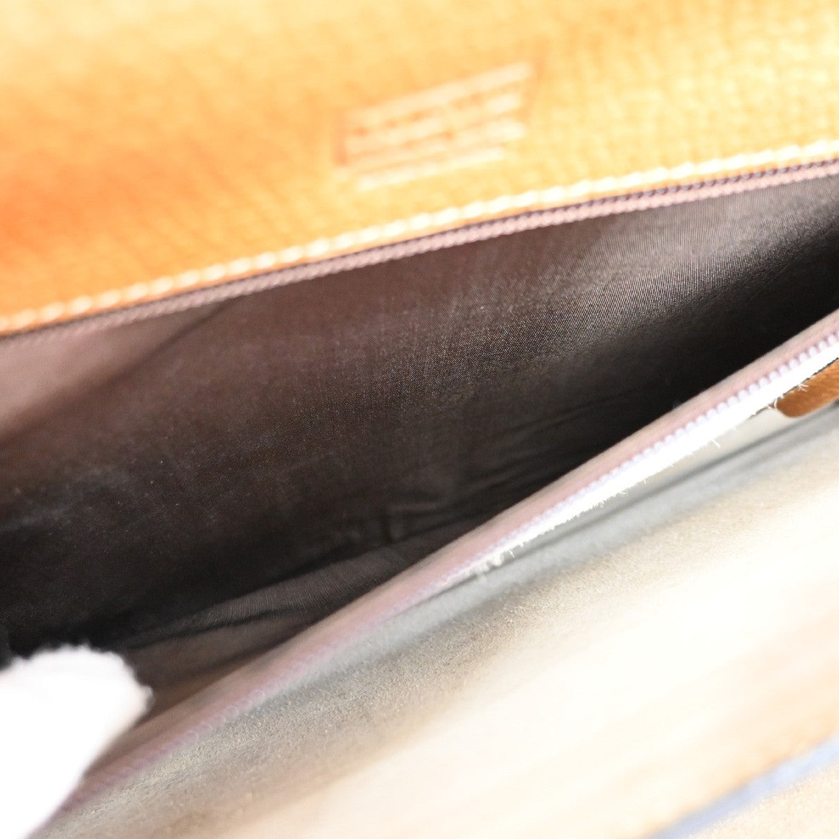 Loewe Anagram Business Leather Brown Leather Briefcase Bag (Pre-Owned)