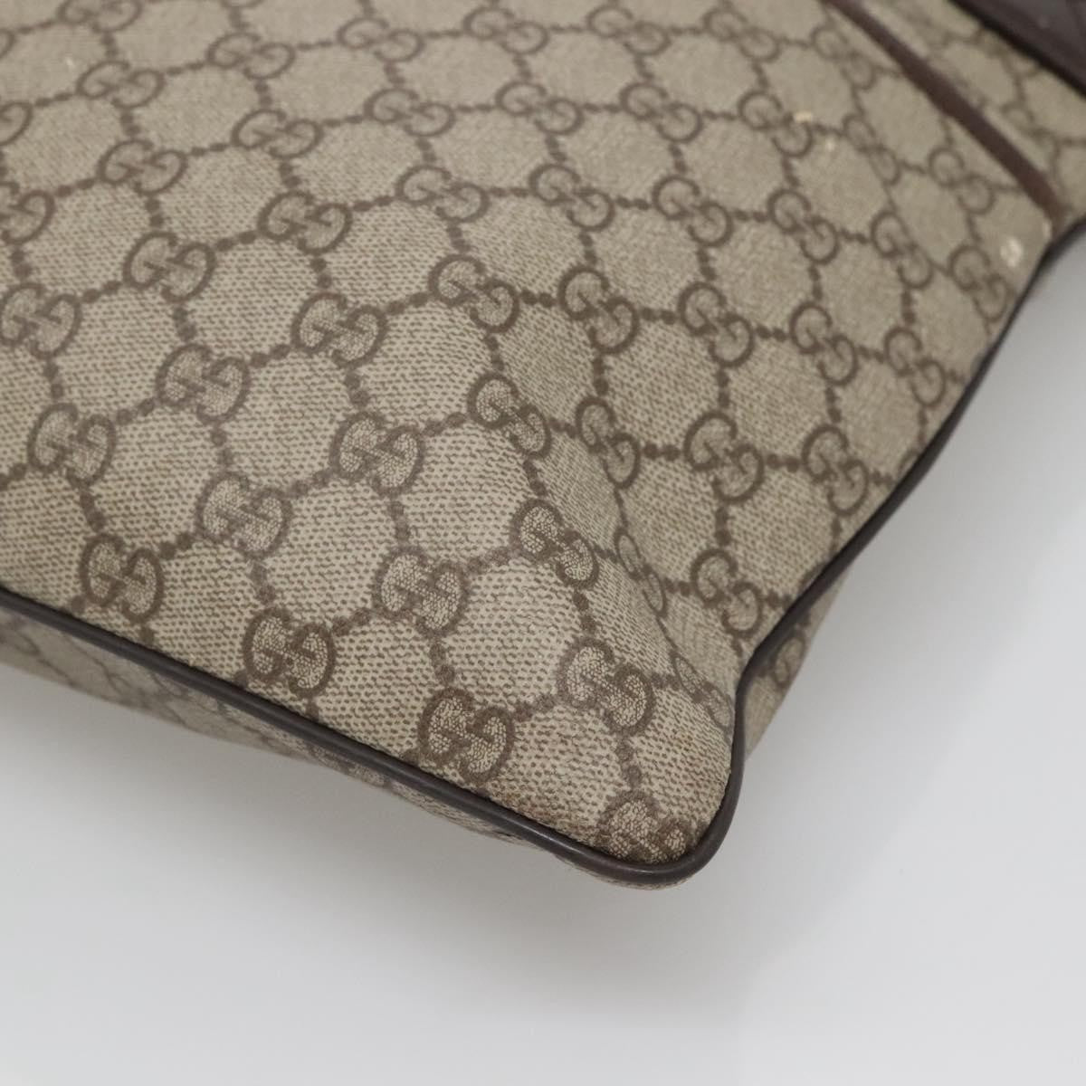Gucci Zip Top Messenger Gg Coated Canvas Beige Canvas Shoulder Bag Bag (Pre-Owned)