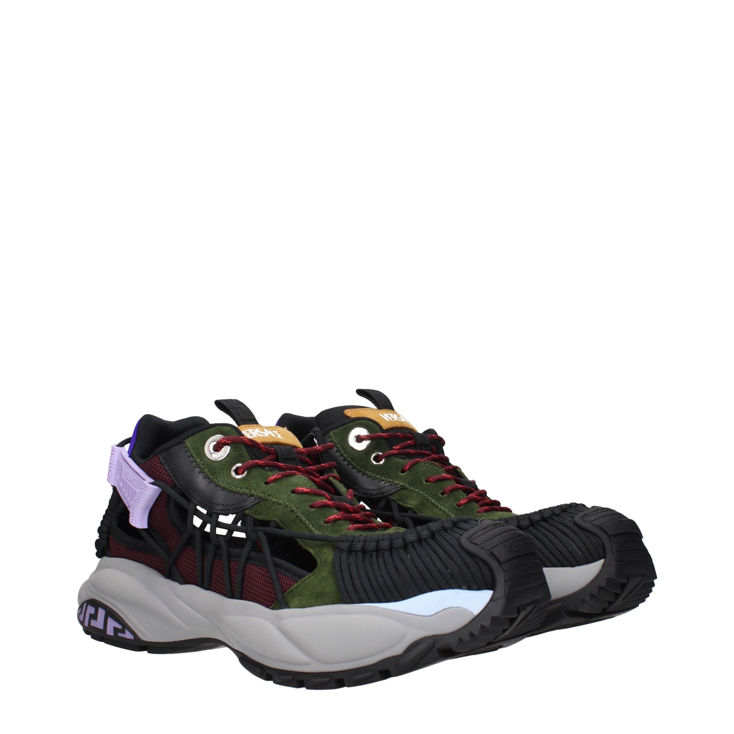 Versace Multicolor Leather Athletic Men's Sneakers