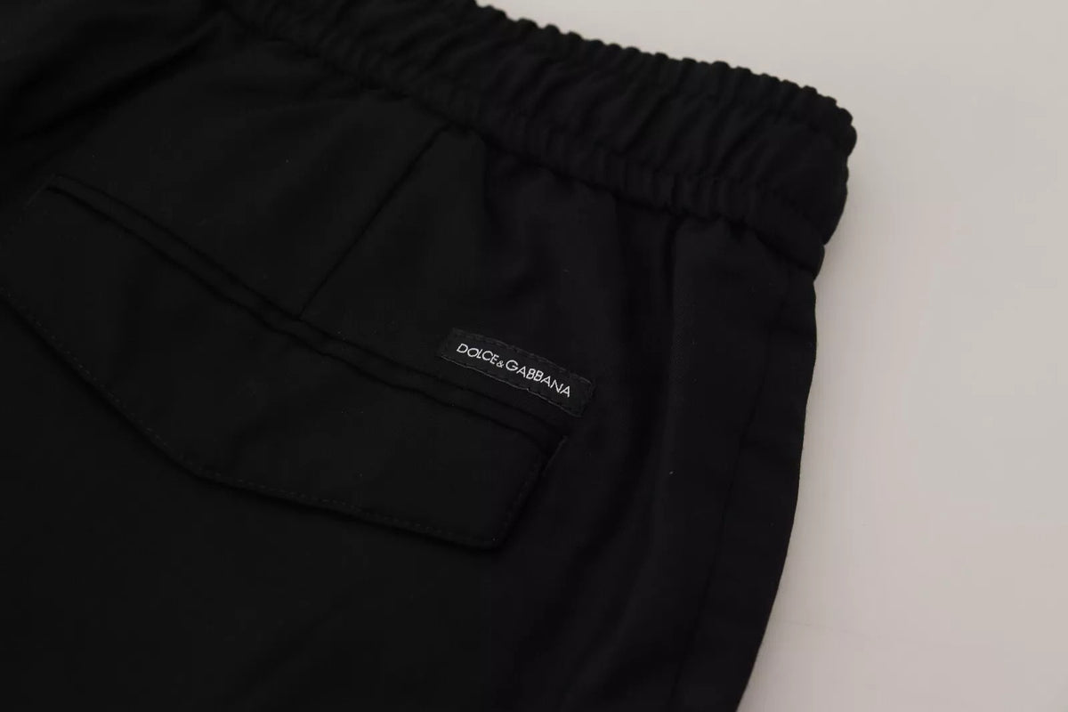 Dolce & Gabbana Black Jogger Wool Jogging Men's Trouser (Pre-Owned)