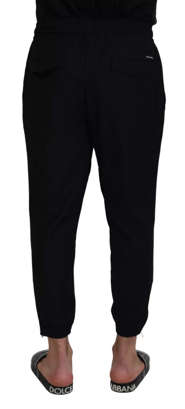 Dolce & Gabbana Black Jogger Wool Jogging Men's Trouser (Pre-Owned)