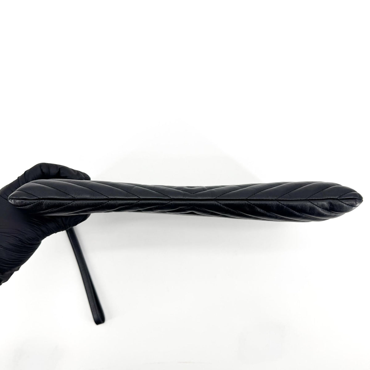 Saint Laurent Puffy Zip Patent Black Leather Clutche & Pouche Bag (Pre-Owned)