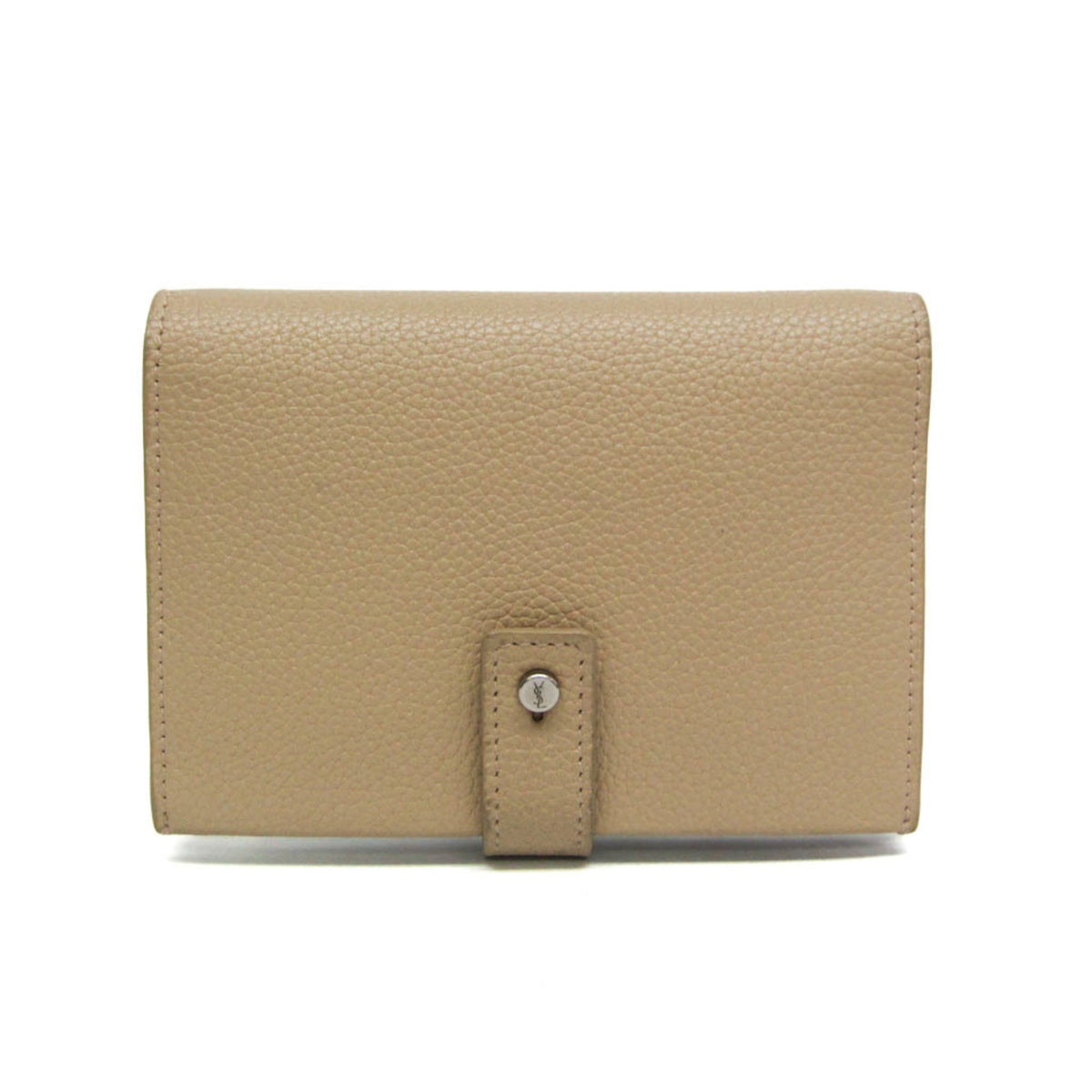 Saint Laurent Sac De Jour Souple Card Case Leather Beige Leather Wallets Accessory (Pre-Owned)