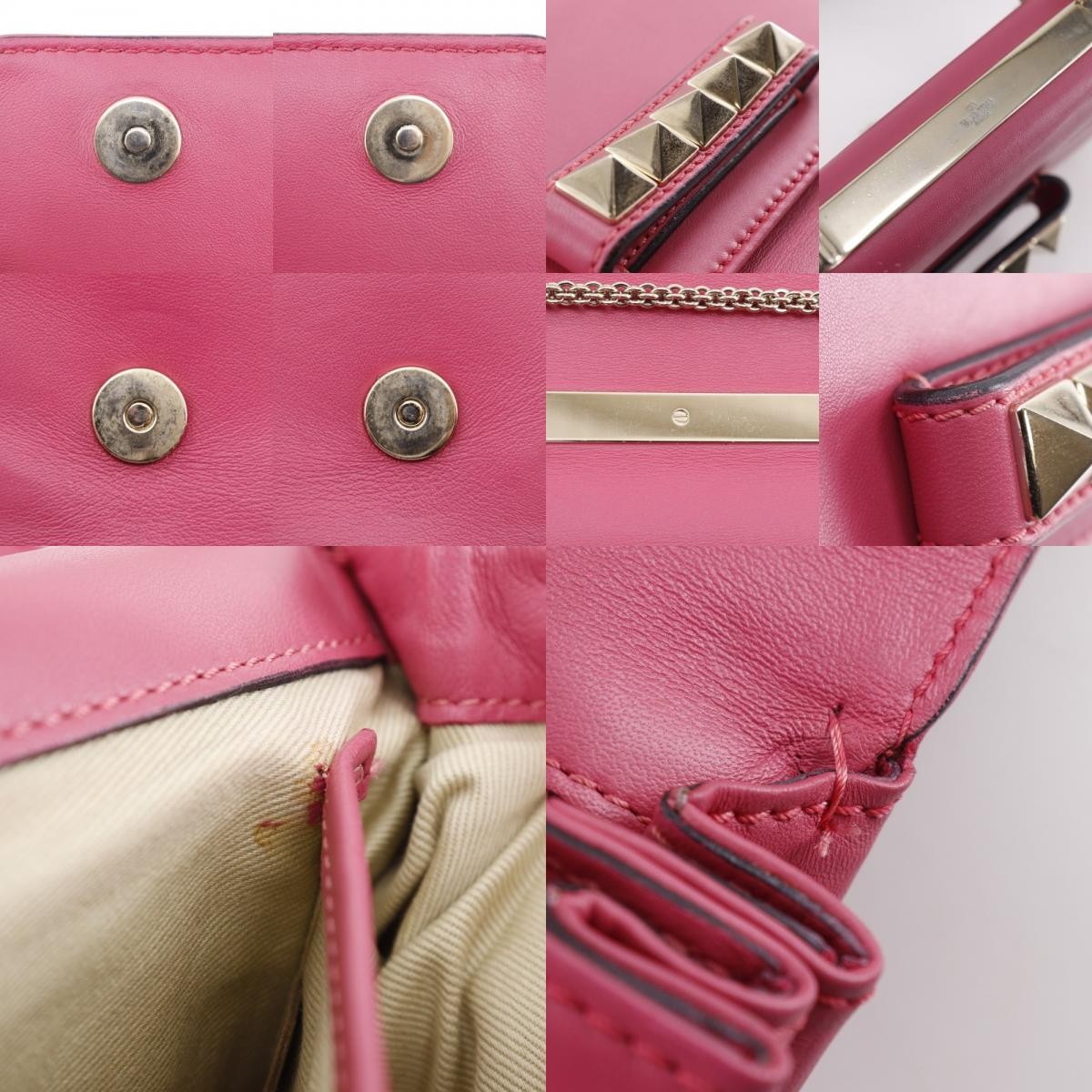 Valentino Garavani Va Va Voom Clutch Leather Pink Leather Shoulder Bag Bag (Pre-Owned)