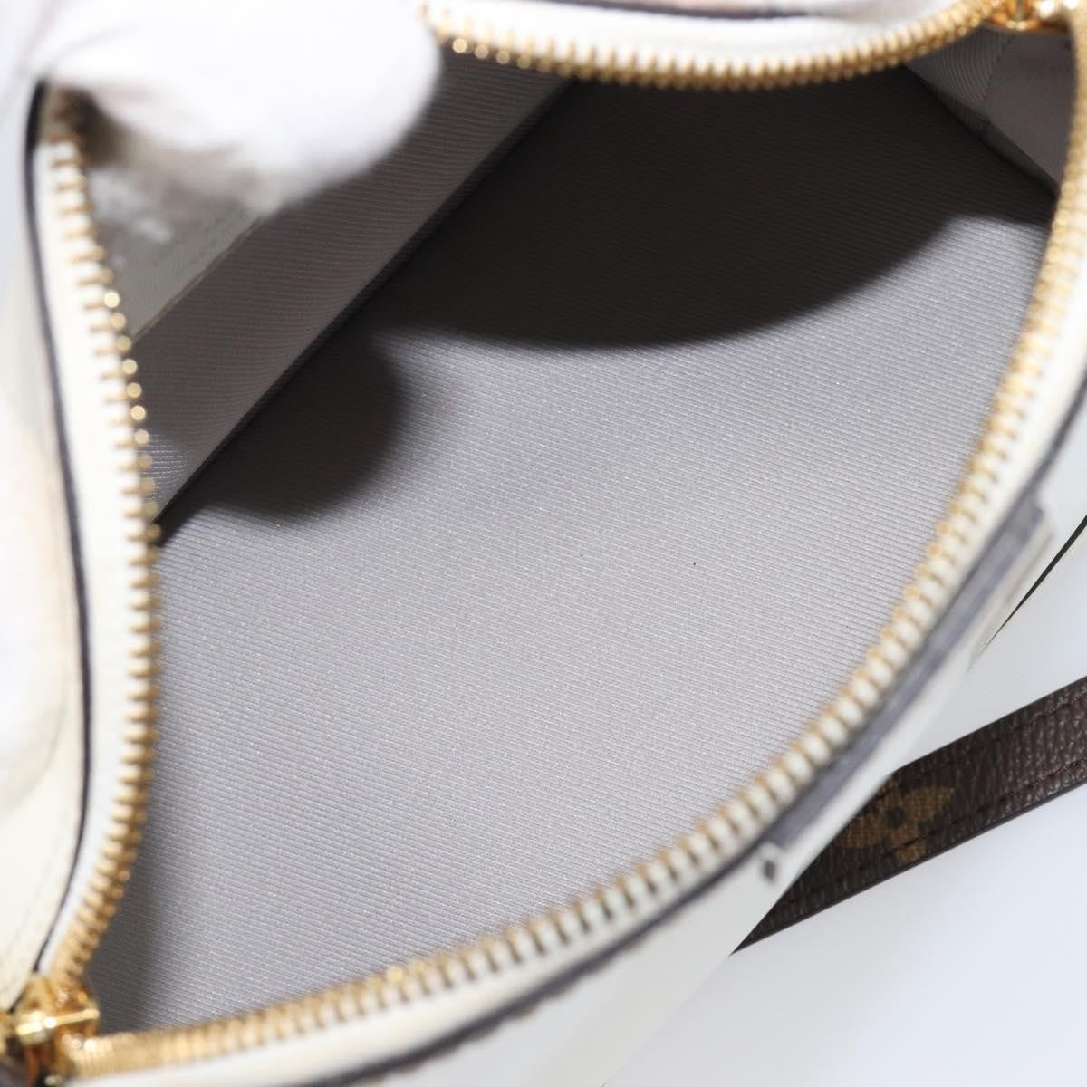 Louis Vuitton Alma Chain Vernis With Monogram Canvas White Patent_Leather Handbag (Pre-Owned)