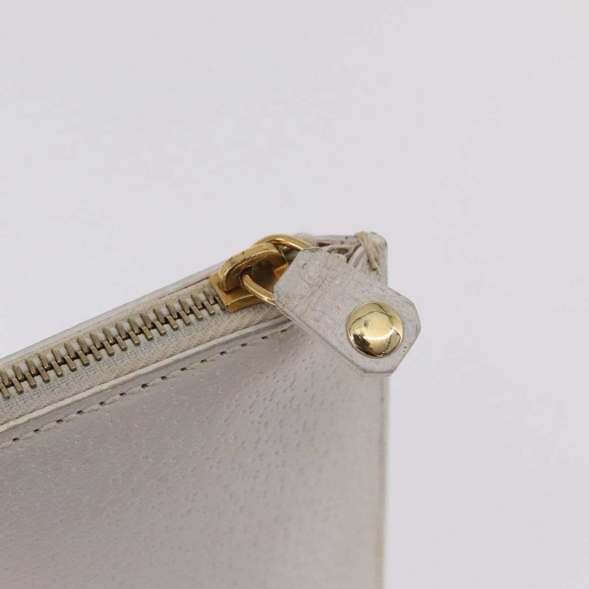 Celine Clutch Leather White Leather Clutche & Pouche Bag (Pre-Owned)