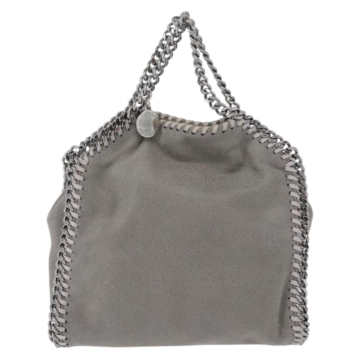 Stella Mccartney Falabella Fold Over Faux Leather Gray Polyester Shoulder Bag Bag (Pre-Owned)