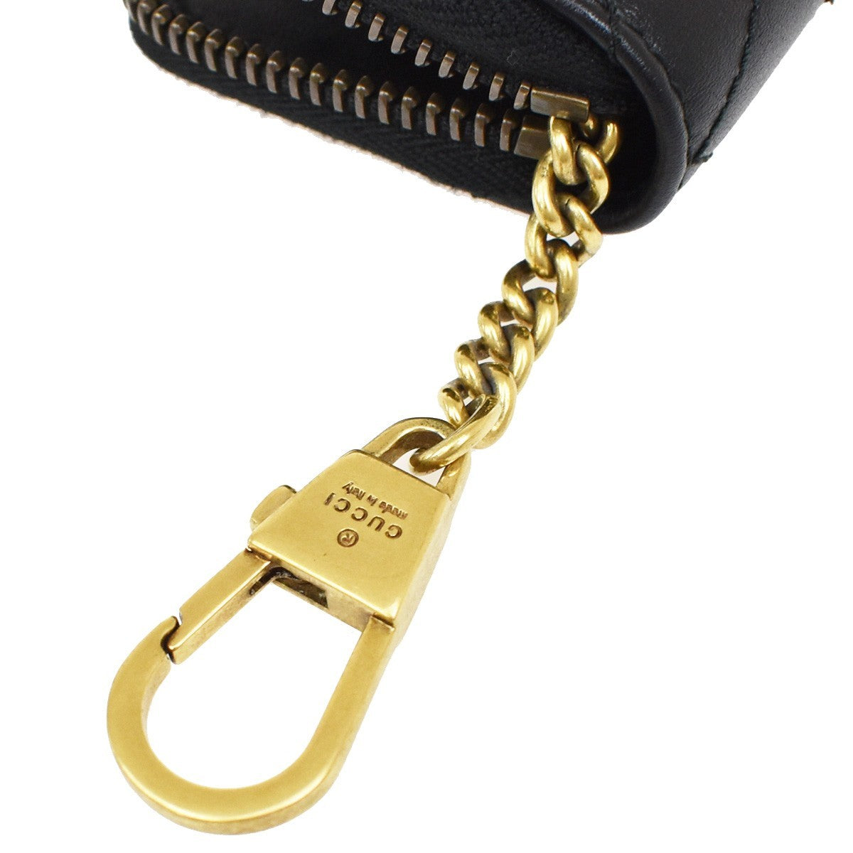Gucci Gg Marmont Zip Around Matelasse Leather Black Leather Wallets Accessory (Pre-Owned)