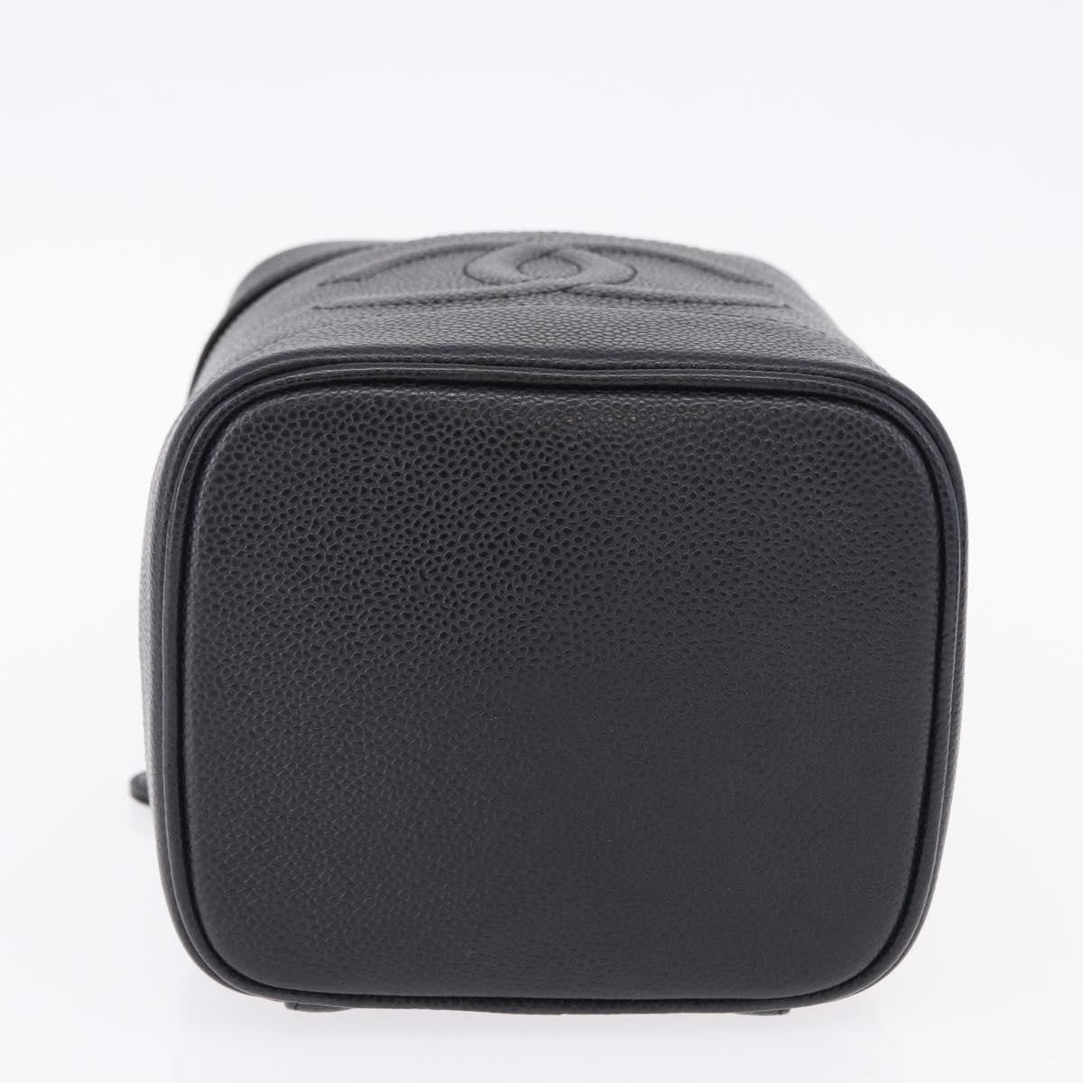 Chanel Vintage Timeless Vanity Case Caviar Black Calfskin Handbag (Pre-Owned)