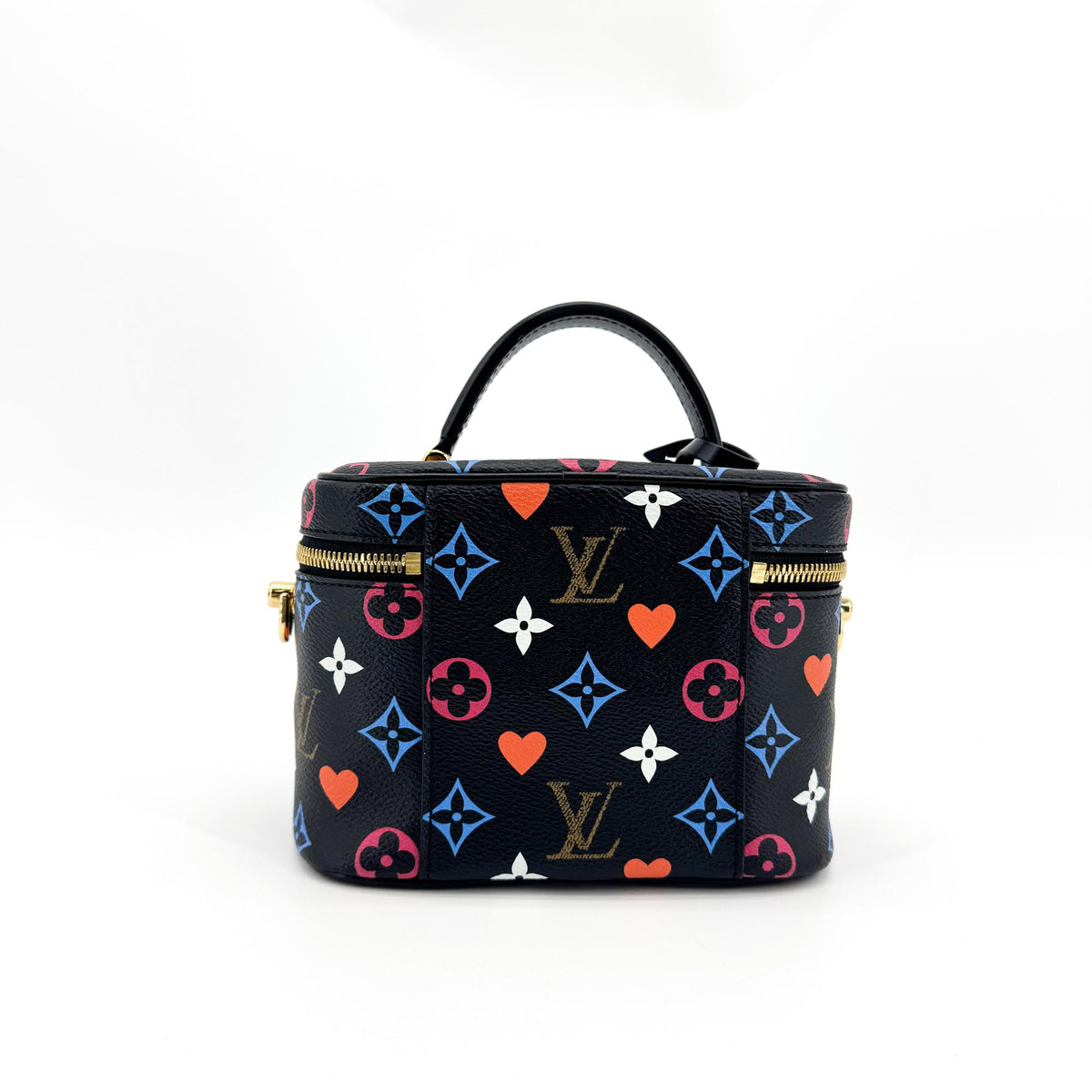 Louis Vuitton Vanity Limited Edition Game On Multicolor Monogram Black Canvas Handbag (Pre-Owned)