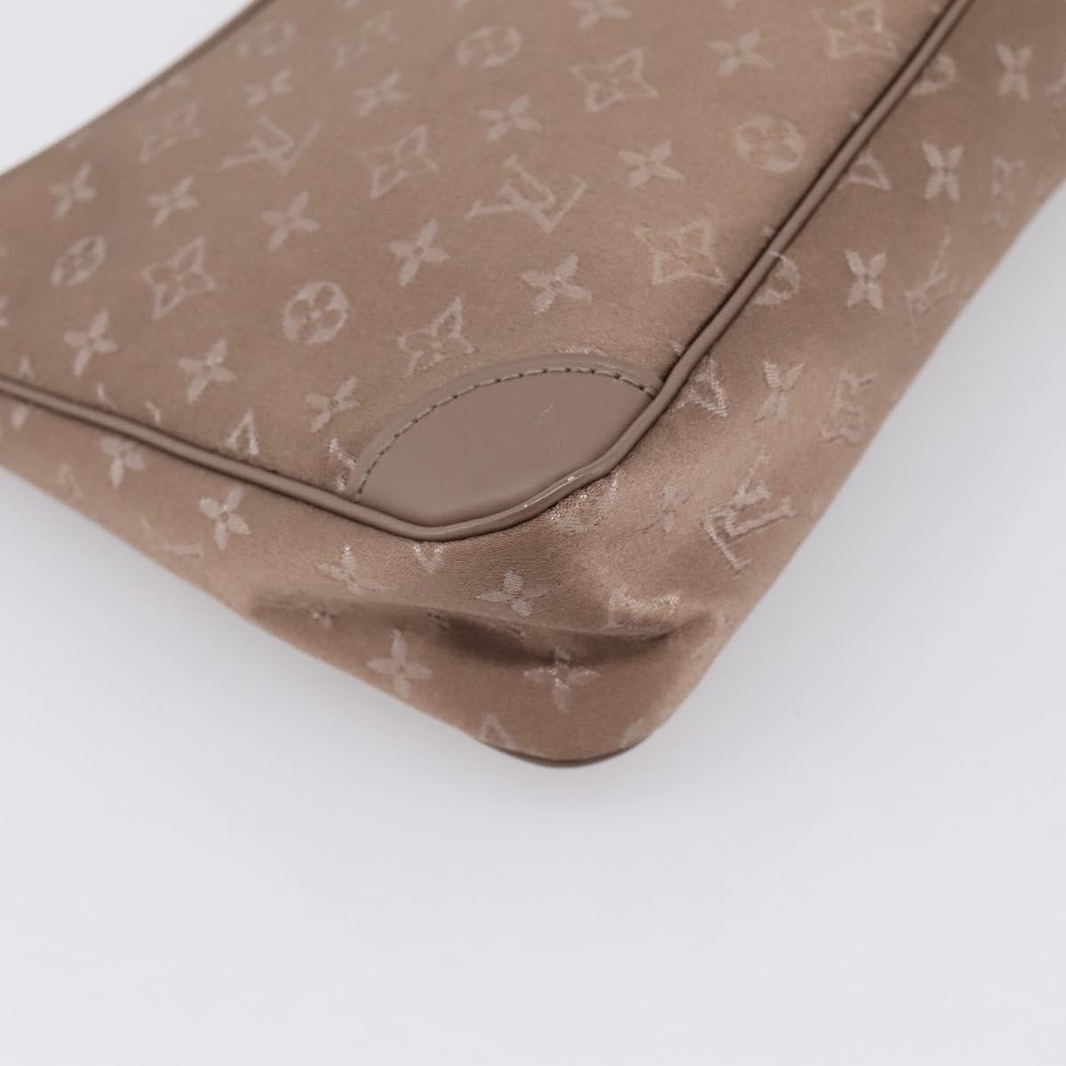 Louis Vuitton Boulogne Monogram Satin Beige Canvas Handbag (Pre-Owned)