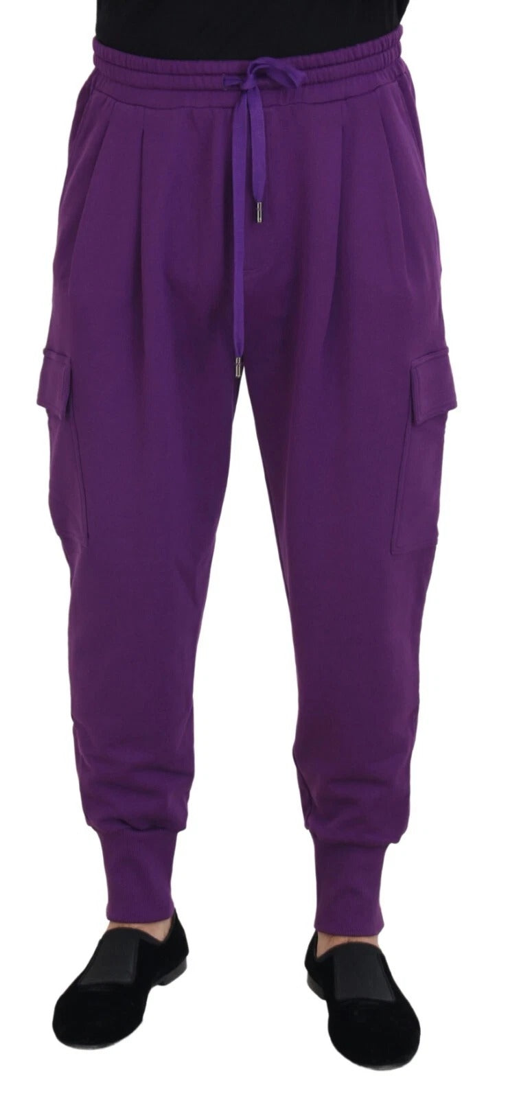 Dolce & Gabbana Purple Cotton Cargo SweatMen's Jogging Men's Pants (Pre-Owned)