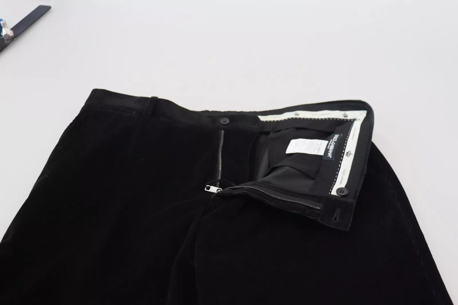 Dolce & Gabbana Black Stretch Cotton Slim Trousers Chino Men's Pants (Pre-Owned)