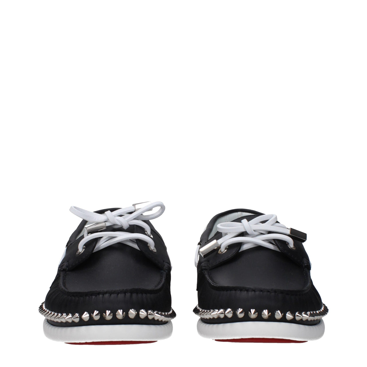 Christian Louboutin Black Leather Slip-On Men's Loafers