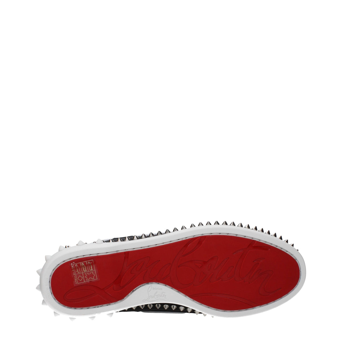 Christian Louboutin Black Leather Slip-On Men's Loafers
