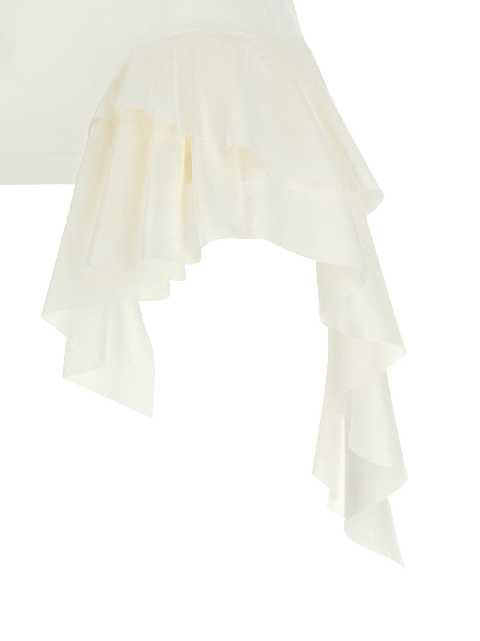 Alexander Mcqueen Women's Silk Ruffle Tank Top