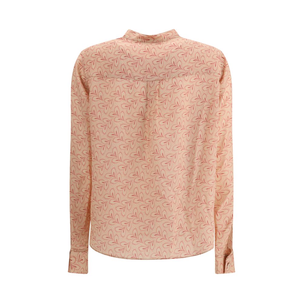 Kristina Ti Light Pink Silk Pattern Women's Shirt