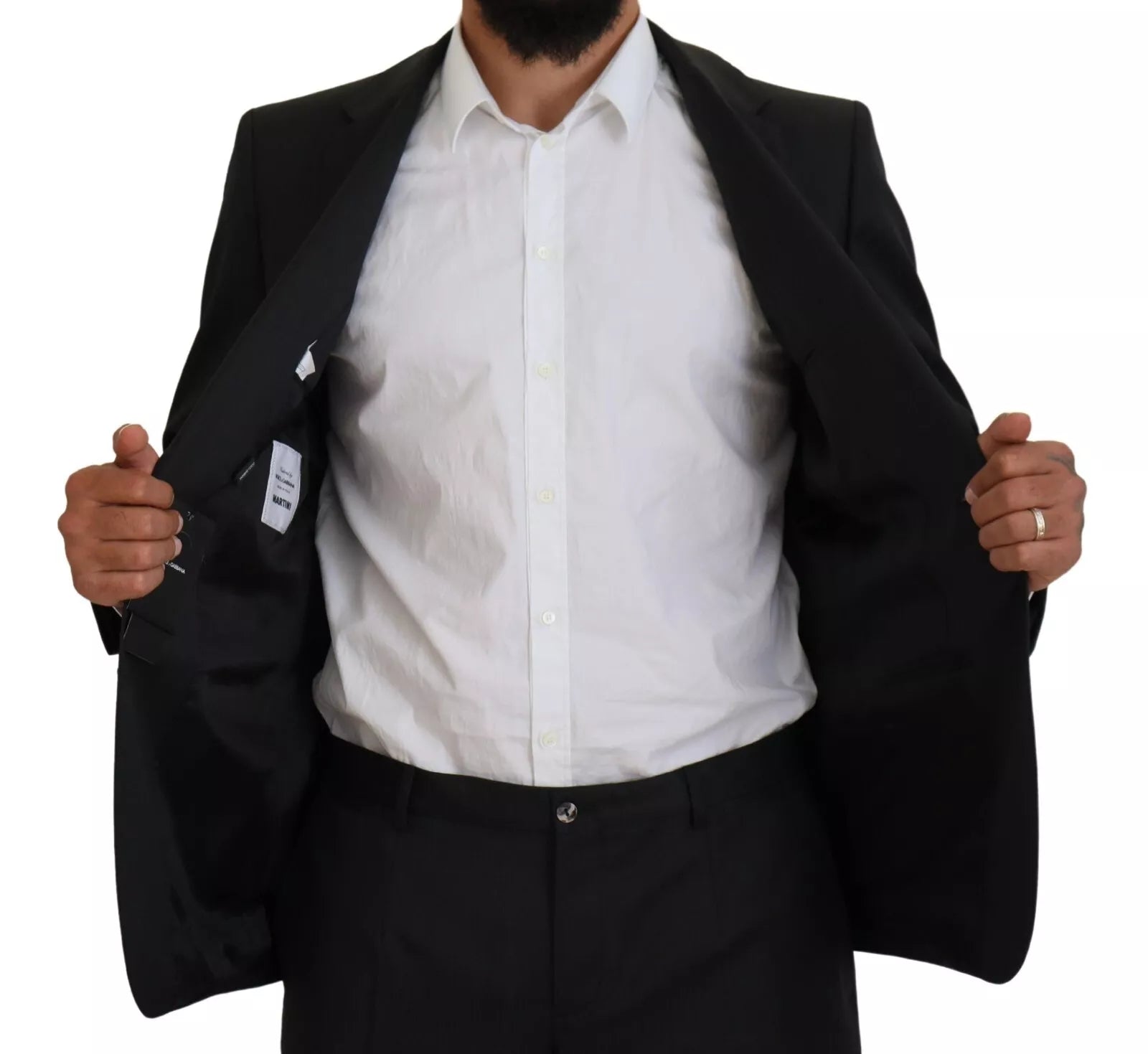 Dolce & Gabbana Melange Grey Wool 2 Piece MARTINI Men's Suit (Pre-Owned)
