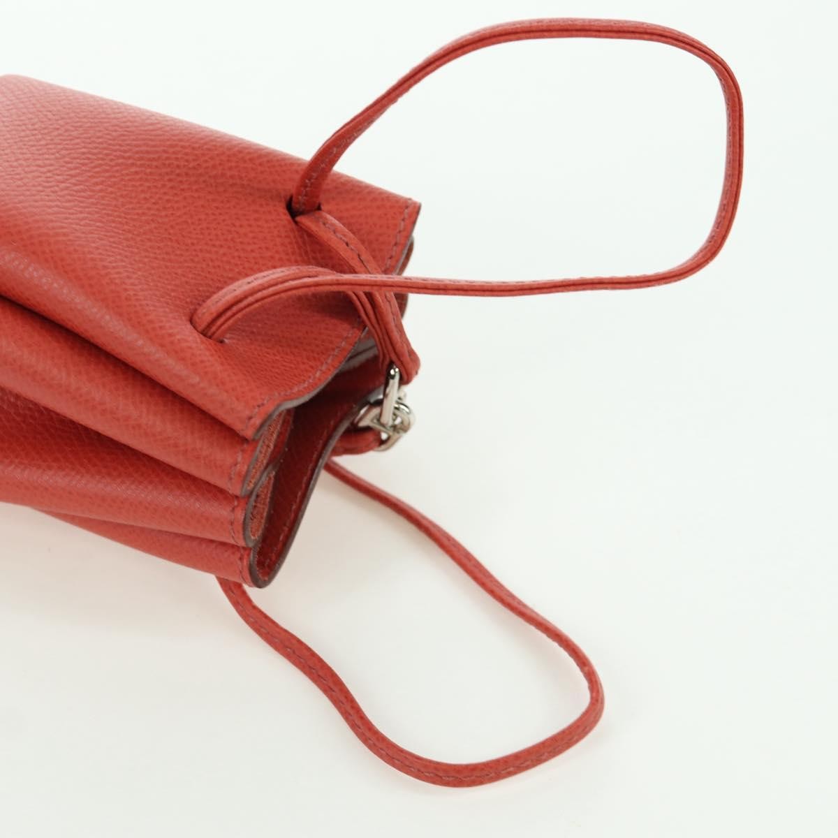 Hermes Vespa Leather Red Leather Clutche & Pouche Bag (Pre-Owned)